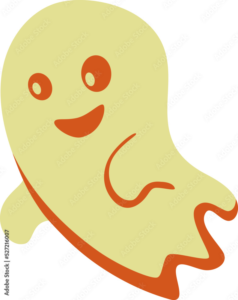 Halloween ghost. Spook Flat Halloween Icon Halloween ghost. Spook Flat Halloween Icon