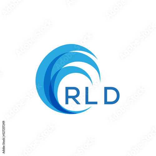 RLD letter logo. RLD blue image on white background. RLD Monogram logo design for entrepreneur and business. RLD best icon.
 photo