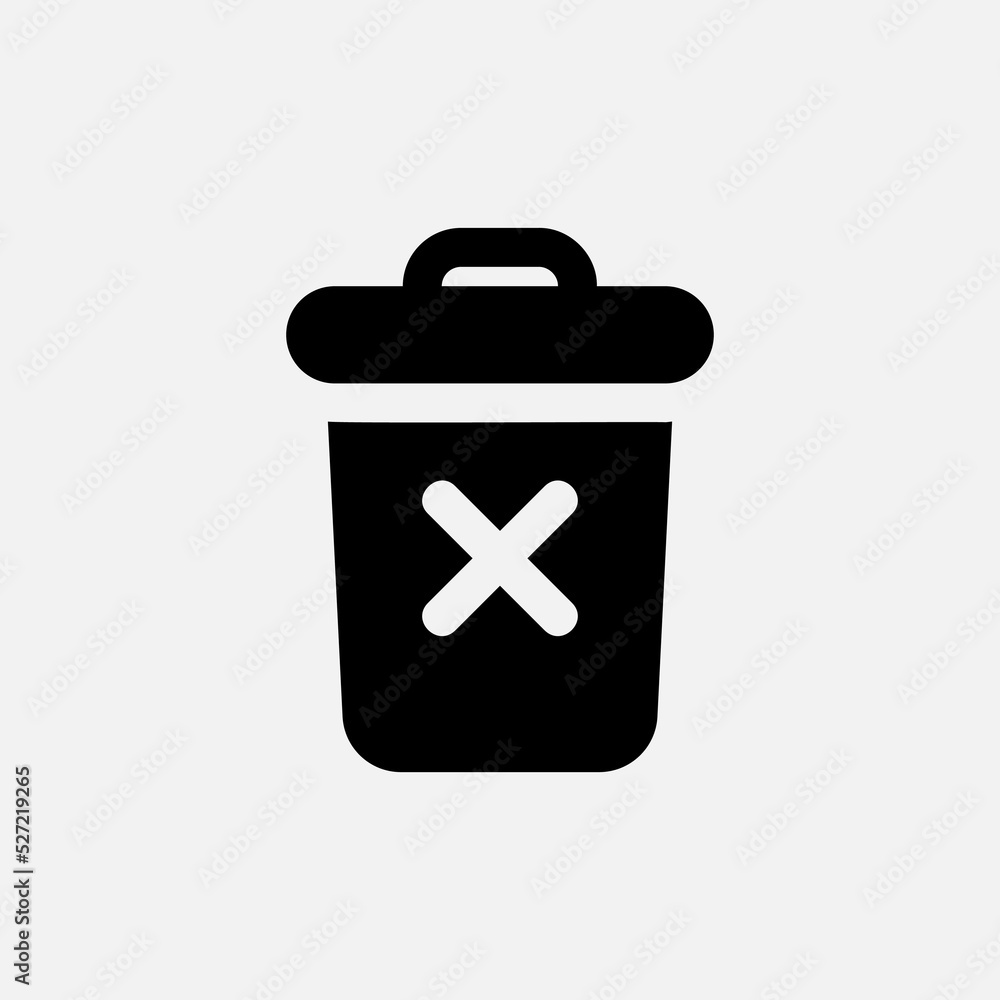 Obraz premium Delete icon in solid style about user interface, use for website mobile app presentation