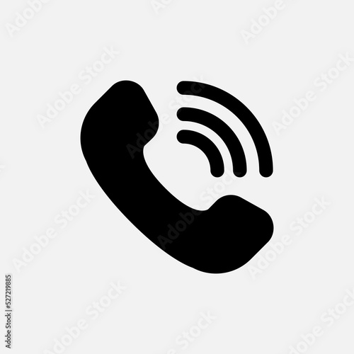 Phone ringing icon in solid style about user interface, use for website mobile app presentation