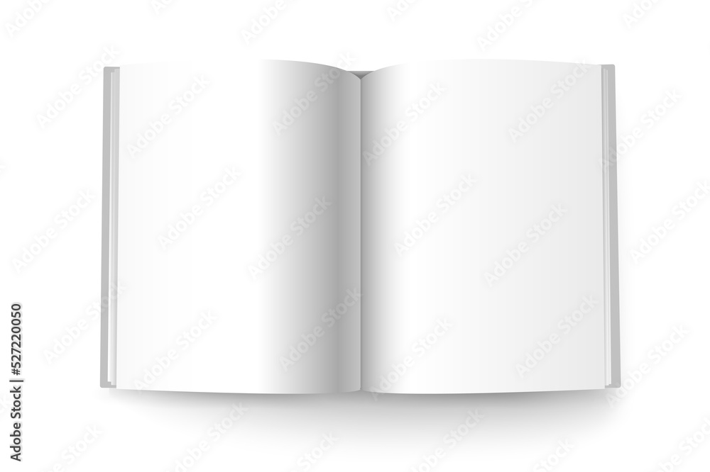 Open book. Ready for a content 3d vector mockup Open book. Ready for a content 3d vector mockup