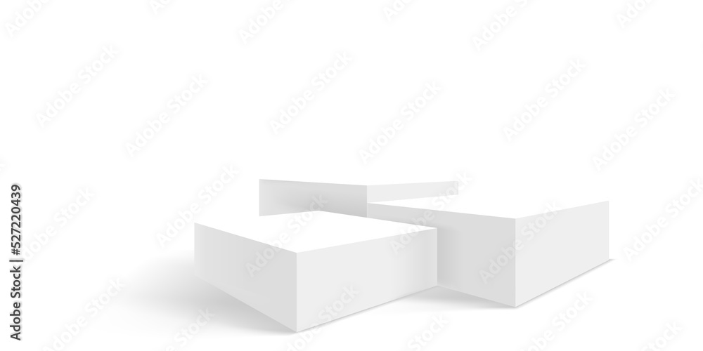 White interior with empty podium. 3d vector showcase White interior with empty podium. 3d vector showcase