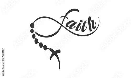 Christian Faith, Typography for print or use as poster, card, flyer or T Shirt