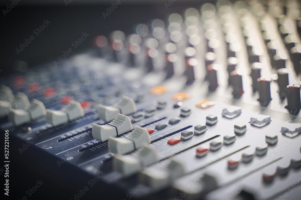 buttons equipment for sound mixer control, equipment for sound mixer control, electronic device. buttons equipment for sound mixer control, equipment for sound mixer control, electronic device.