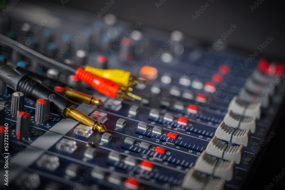 buttons equipment for sound mixer control, equipment for sound mixer control, electronic device. buttons equipment for sound mixer control, equipment for sound mixer control, electronic device.