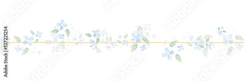 Linia dekoracyjna kwiaty z  ota