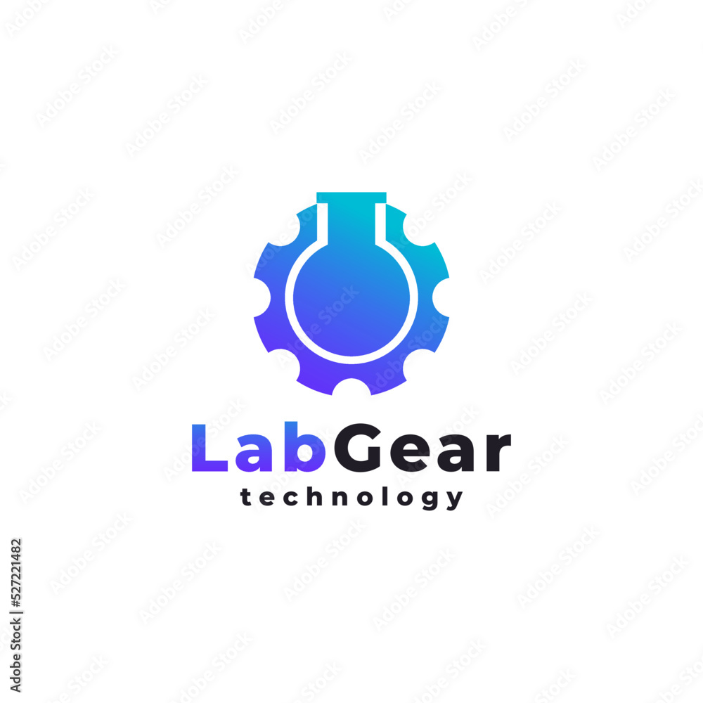 Gear Lab laboratory glass Logo Design Inspiration