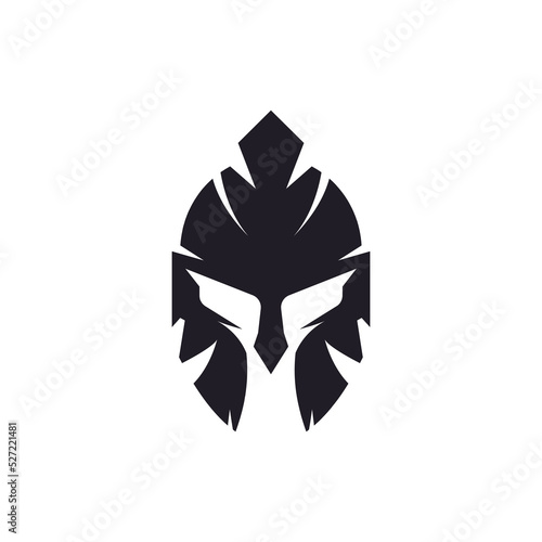 Greek Sparta Head Symbol Icon. Vintage Spartan Helmet Warrior Logo Design Inspiration