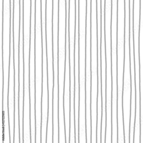 Uneven vertical grey stripes on white background. Hand drawn watercolour seamless pattern. For all types of surface design: textile, wrapping paper, wallpaper, stationery and packaging design photo