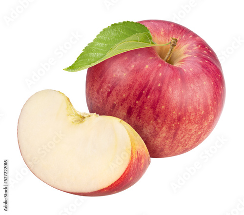 Fresh Pink apple isolated on white background, Pink apple on white background PNG file.