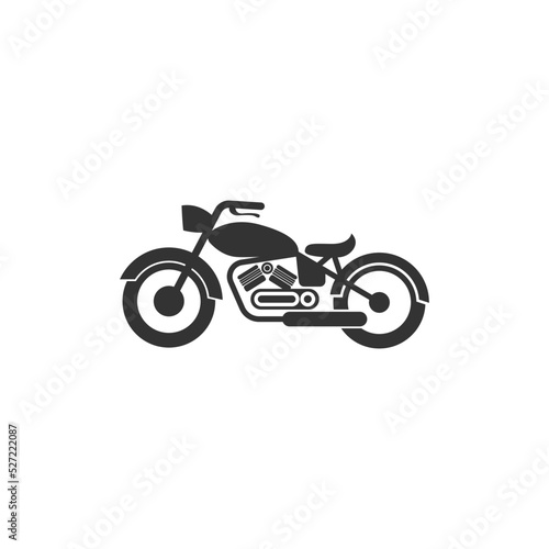 Motorcycle icon logo design illustration
