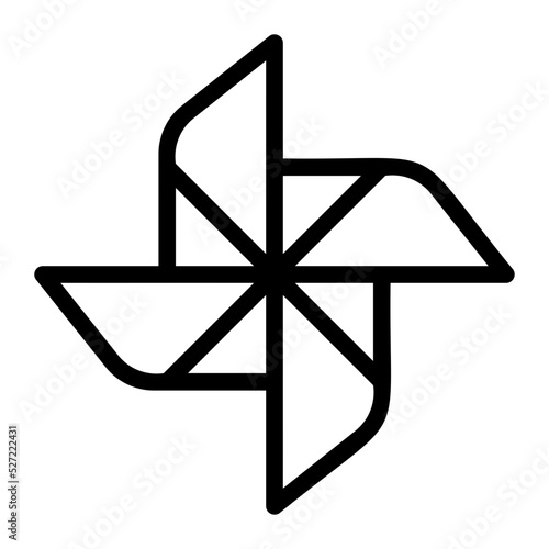 pinwheel line icon