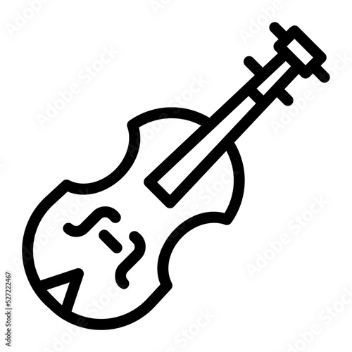 violin line icon