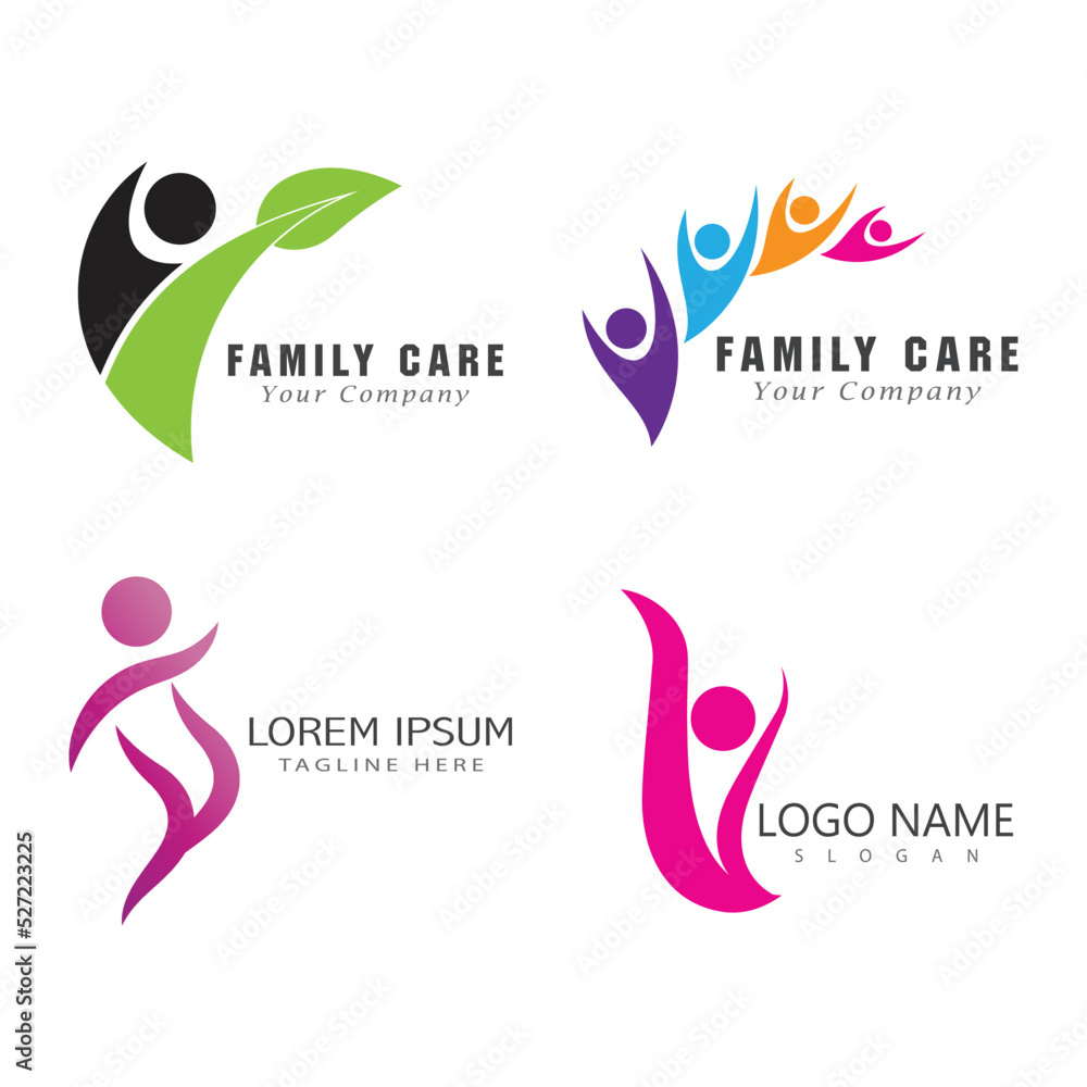 Obraz premium Adoption and community care Logo template vector