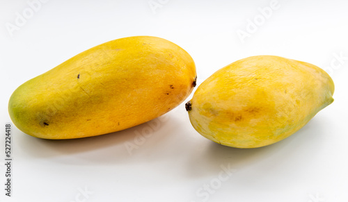 Sweet Egyptian mangos isolated in white background