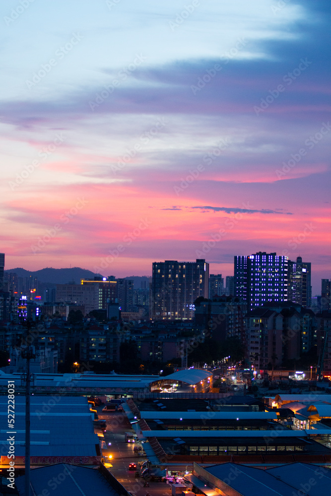 Fototapeta premium city skyline at night