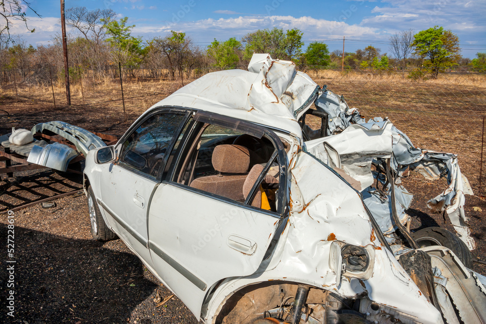 accident damaged car