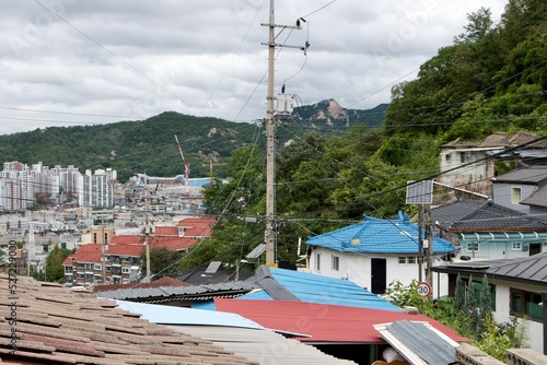 South korean old hillside village