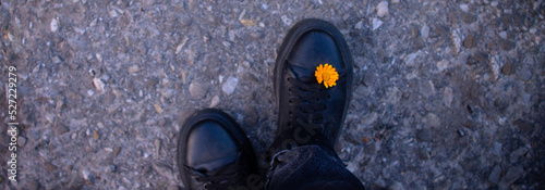 The flower on the shoe. Photo for the site header.