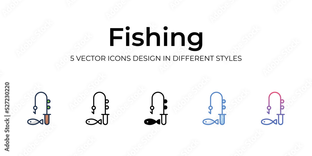 Fishing icon. Design from Camping collection. vector illustration Fishing icon. Design from Camping collection. vector illustration