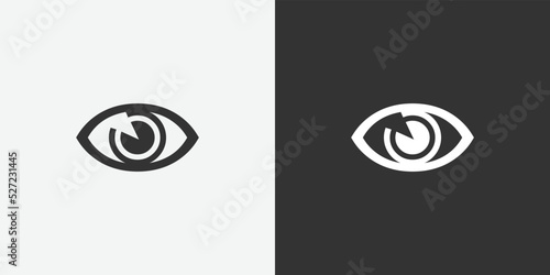 Eye, see, view vector icon. Black and white vector symbols for your design. Vector illustration eps10