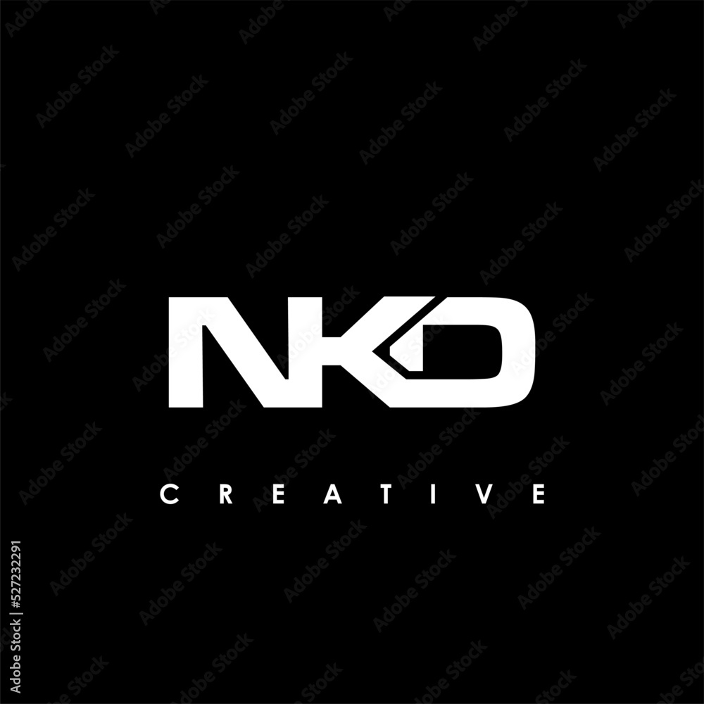 NKD Letter Initial Logo Design Template Vector Illustration