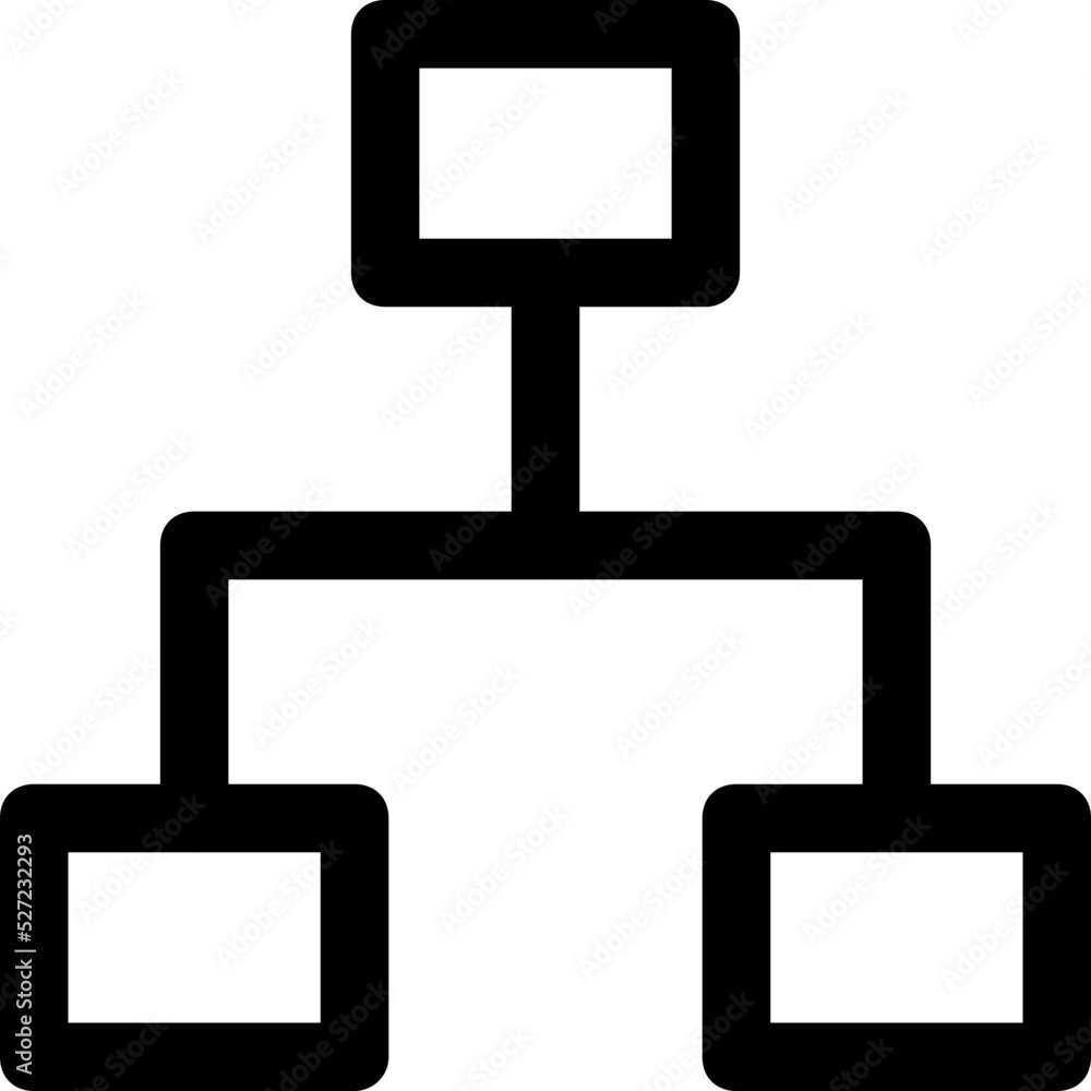 Network Hierarchy Vector Icon Network Hierarchy Vector Icon