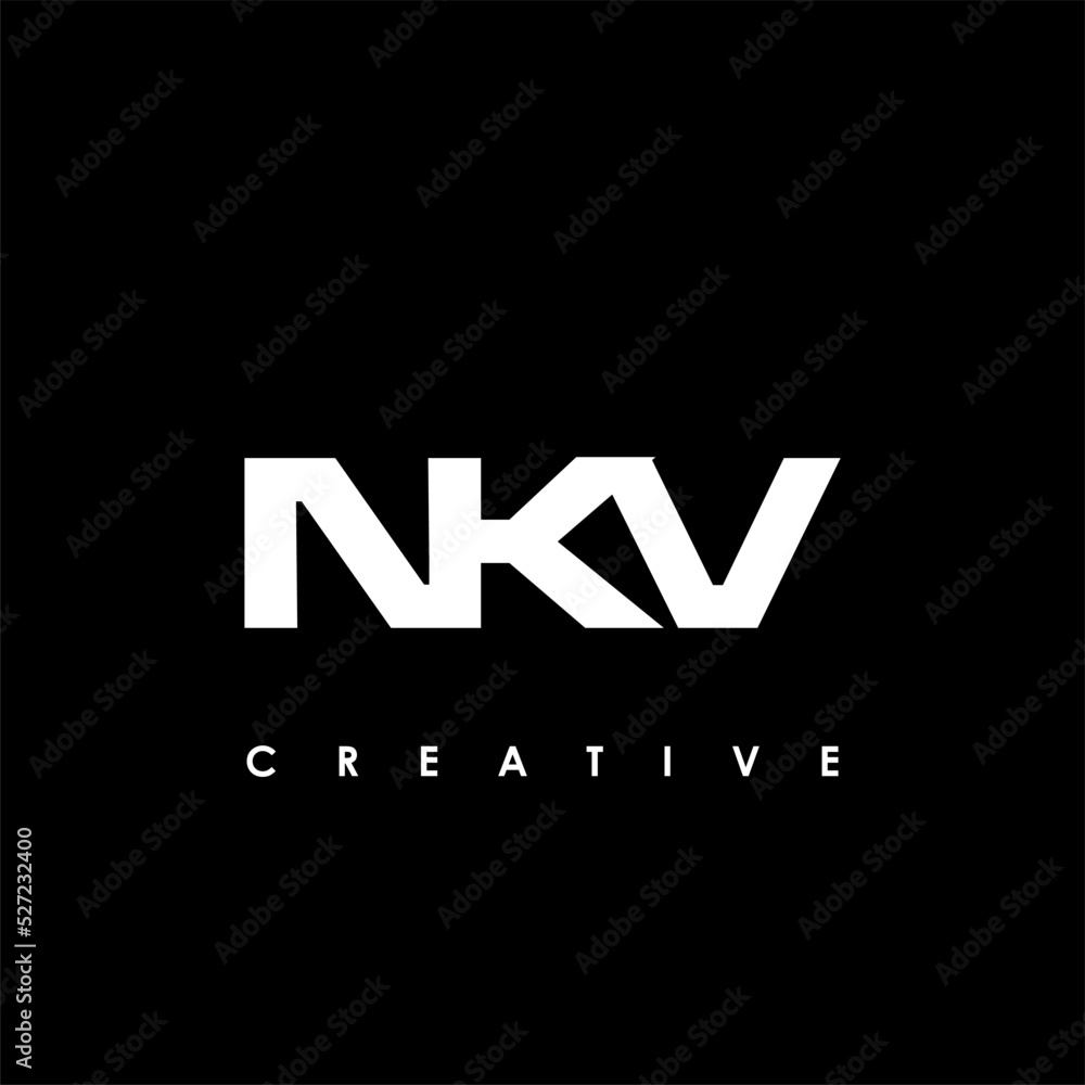 NKV Letter Initial Logo Design Template Vector Illustration