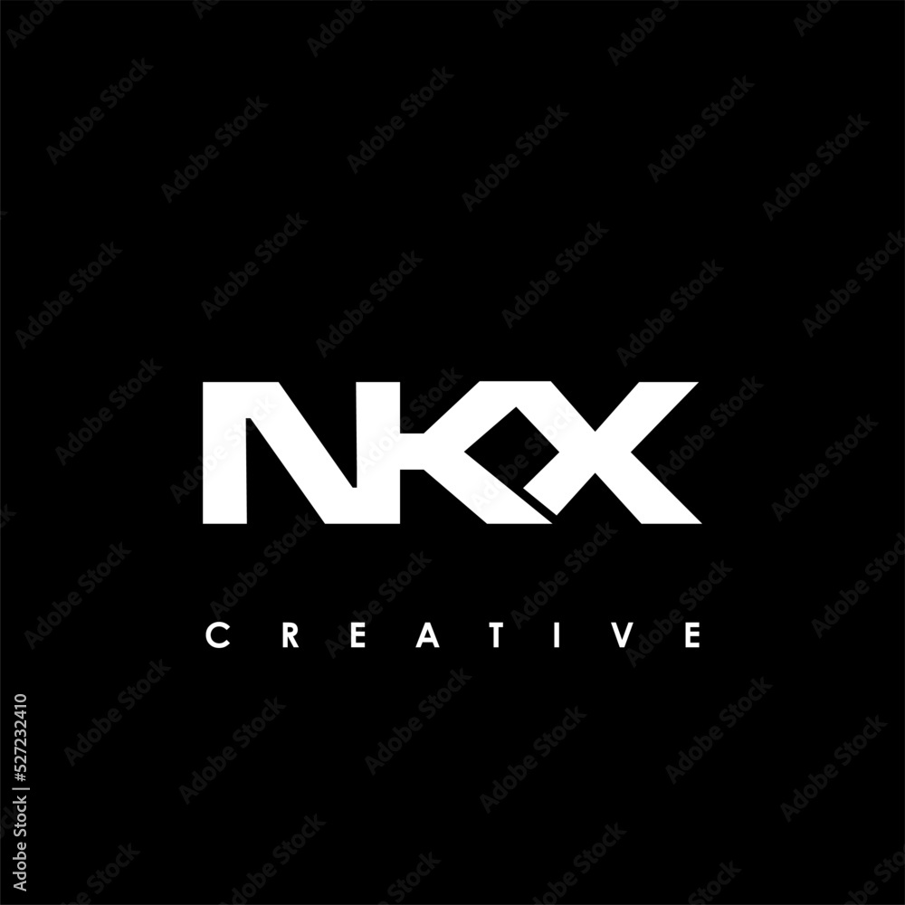NKX Letter Initial Logo Design Template Vector Illustration