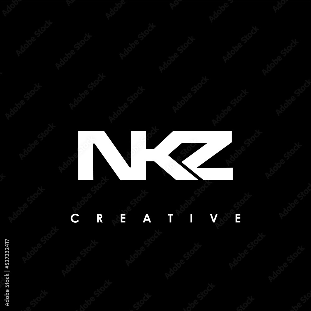 NKZ Letter Initial Logo Design Template Vector Illustration