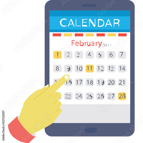 Digital Calendar Vector Icon