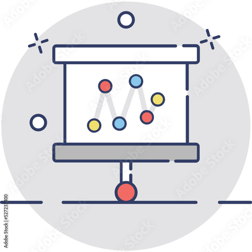 Graphic Presentation Vector Icon