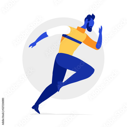 Illustrazione vettoriale di un uomo che corre