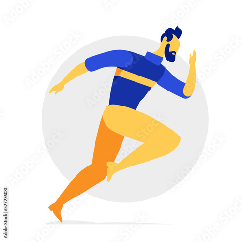 Illustrazione vettoriale di un uomo che corre