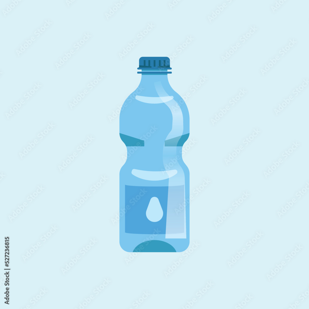 Water bottle vector illustration, plastic water bottle flat icon, plastic bottle Water bottle vector illustration, plastic water bottle flat icon, plastic bottle