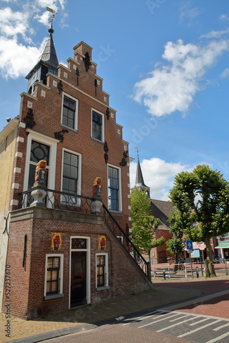 Photos The external facade of the Raadhuis (former town hall built in 1615) in Balk, Fr