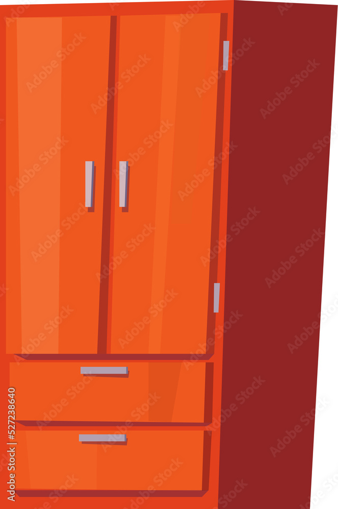 Wooden brown two-door wardrobe Wooden brown two-door wardrobe