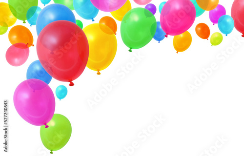 Tablou canvas Colorful balloons page top
