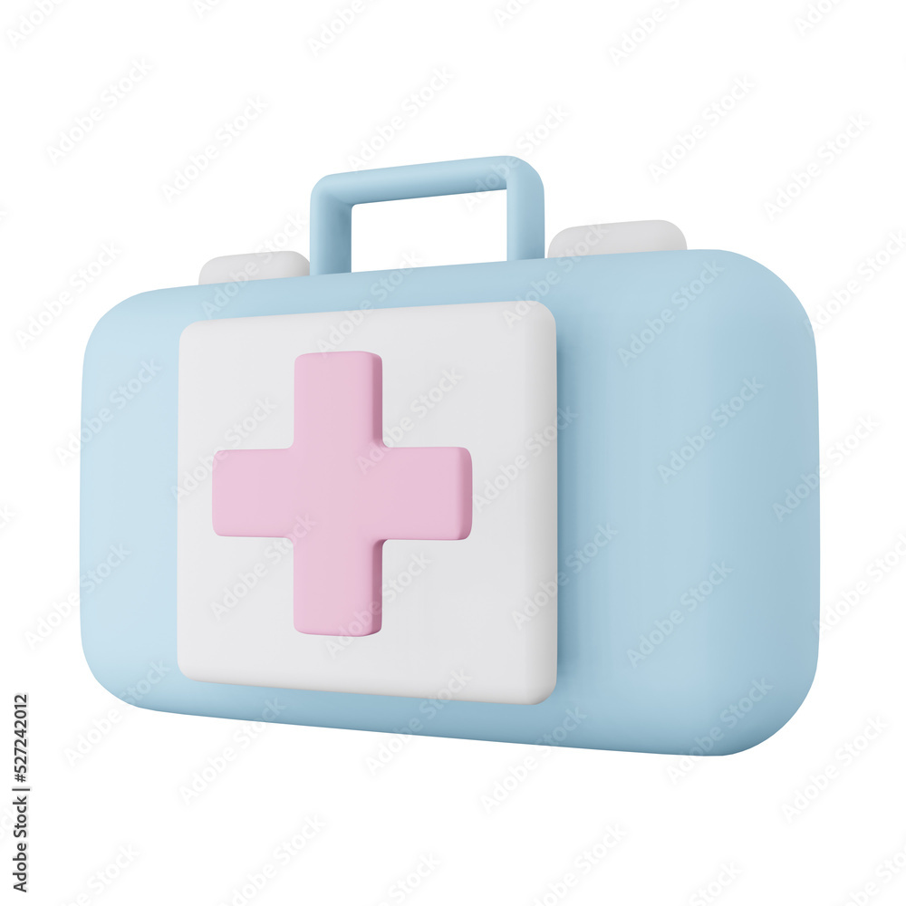 Fototapeta premium 3D Medical Kit Illustration