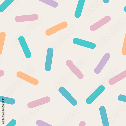 Seamless pattern background with colorful cute vector memphis
