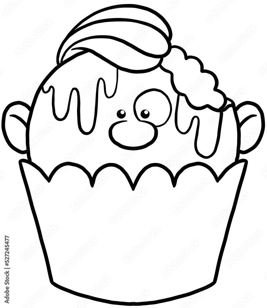 zombie cartoon halloween cupcake coloring zombie cartoon halloween cupcake coloring