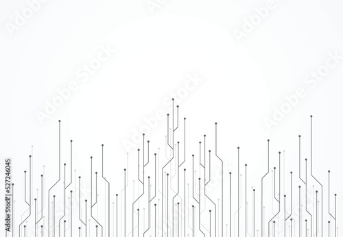 Abstract background with technology circuit board texture. Electronic motherboard illustration. Communication and engineering concept. Vector illustration