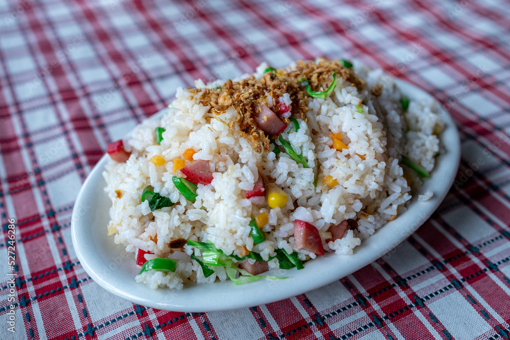Popular Filipino Food - Filipino style fried rice at Restaurant Popular Filipino Food - Filipino style fried rice at Restaurant
