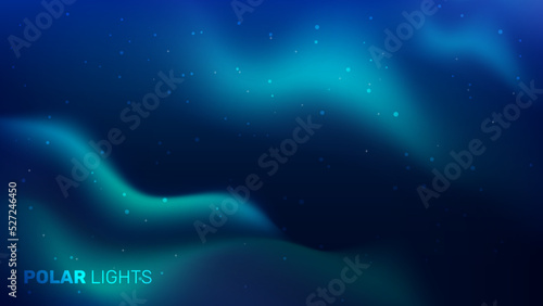 Realistic polar lights background. Northern lights illustration.