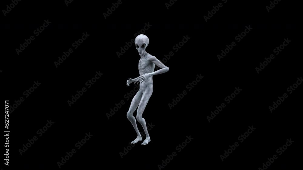 Alien dance - 3d render looped with alpha channel. Alien dance - 3d render looped with alpha channel.
