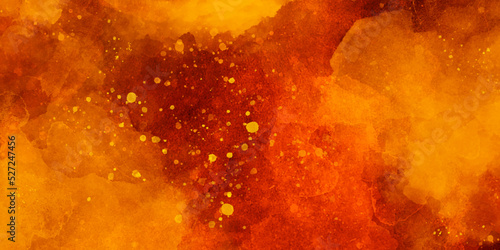 Red and yellow background and abstract background, uneven surface, coating abstract blaze fire flame texture or background. Wall grunge texture with red tones. Vintage red abstract grunge.