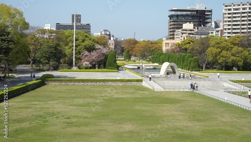 Monument at Peace Memorial Park, Hiroshima, Japan
