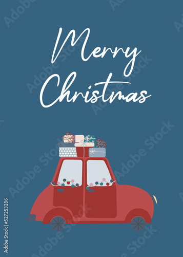 Merry Christmas Template Card 