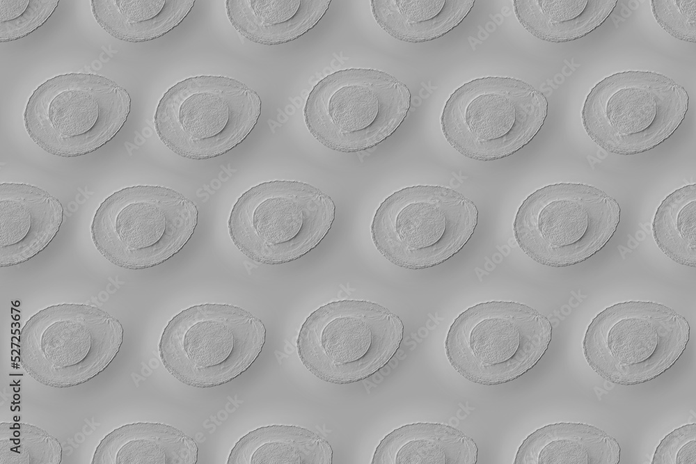 3d image of a gray seamless pattern. 3D rendering of the background from the subject. Wall panel.