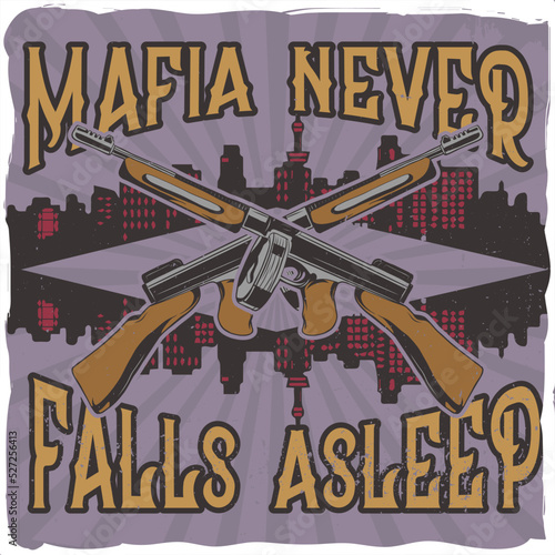 Two guns and a phrase, t-shirt design